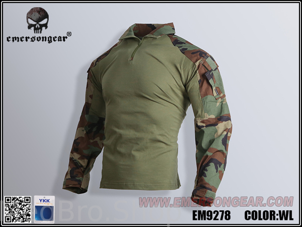 Рубашка тактическая Emerson G3 Combat Shirts (Woodland) (1)