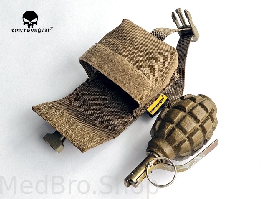 Подсумок гранатный EmersonGear LBT Style Single Frag Grenade Pouch (цвет Coyote Brown)