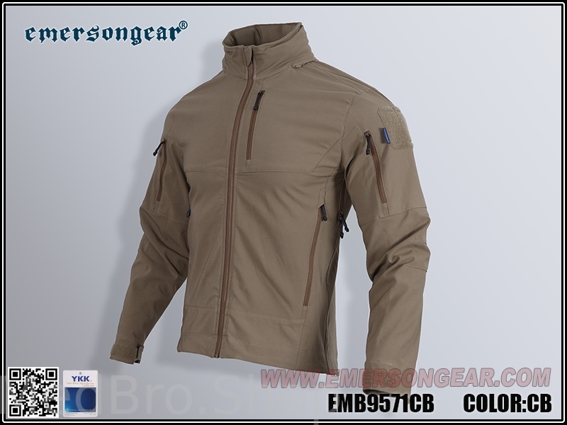 Куртка Soft shell Emersongear Blue label FOG windproof  coat (размер S, цвет Сoyote brown) (1)