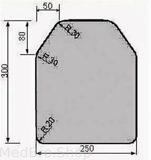 Бронеплита Sapi (Aluminum + PE) 250*300мм класс NIJ IV