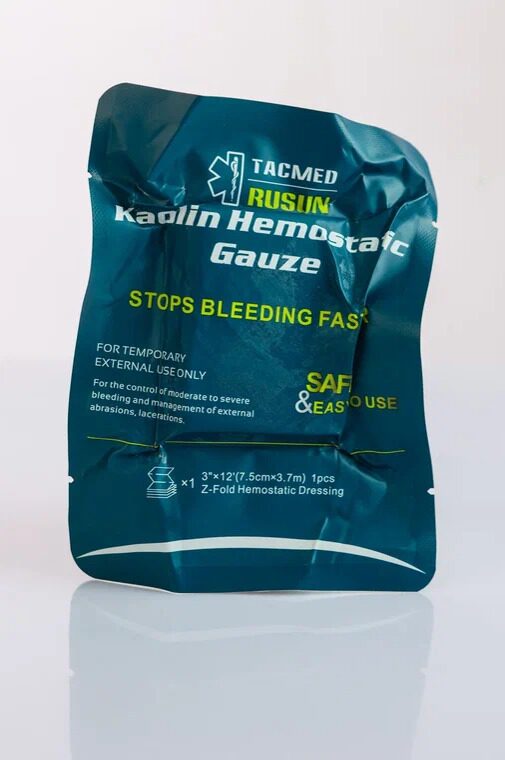 Бинт Z-образный Kaolin hemostatic gauze, 7.5cmX370cm